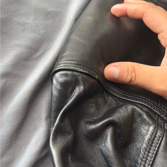 Pelle Pelle Men's Vintage Fur Hooded Leather Jacket Black Size 40 NEW - Picture 15 of 15